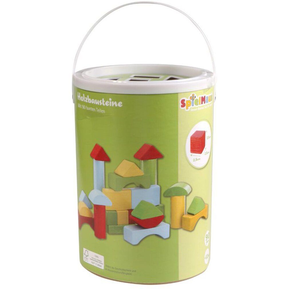 Spielmaus  Bausteine in Trommel