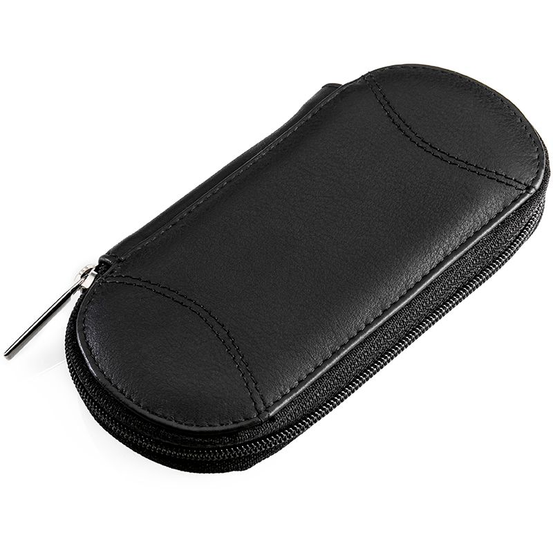 REMOS Etui "Tellus", echtes Leder, schwarz, leer