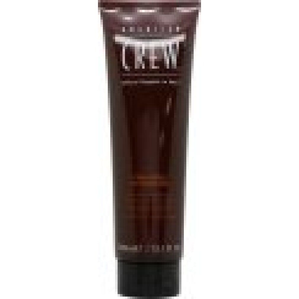 Braune Tube mit weißem Schriftzug AMERICAN CREW. Produktbezeichnung: Firm Hold Styling Gel. Schwarzer Deckel. Volumen: 390ml.