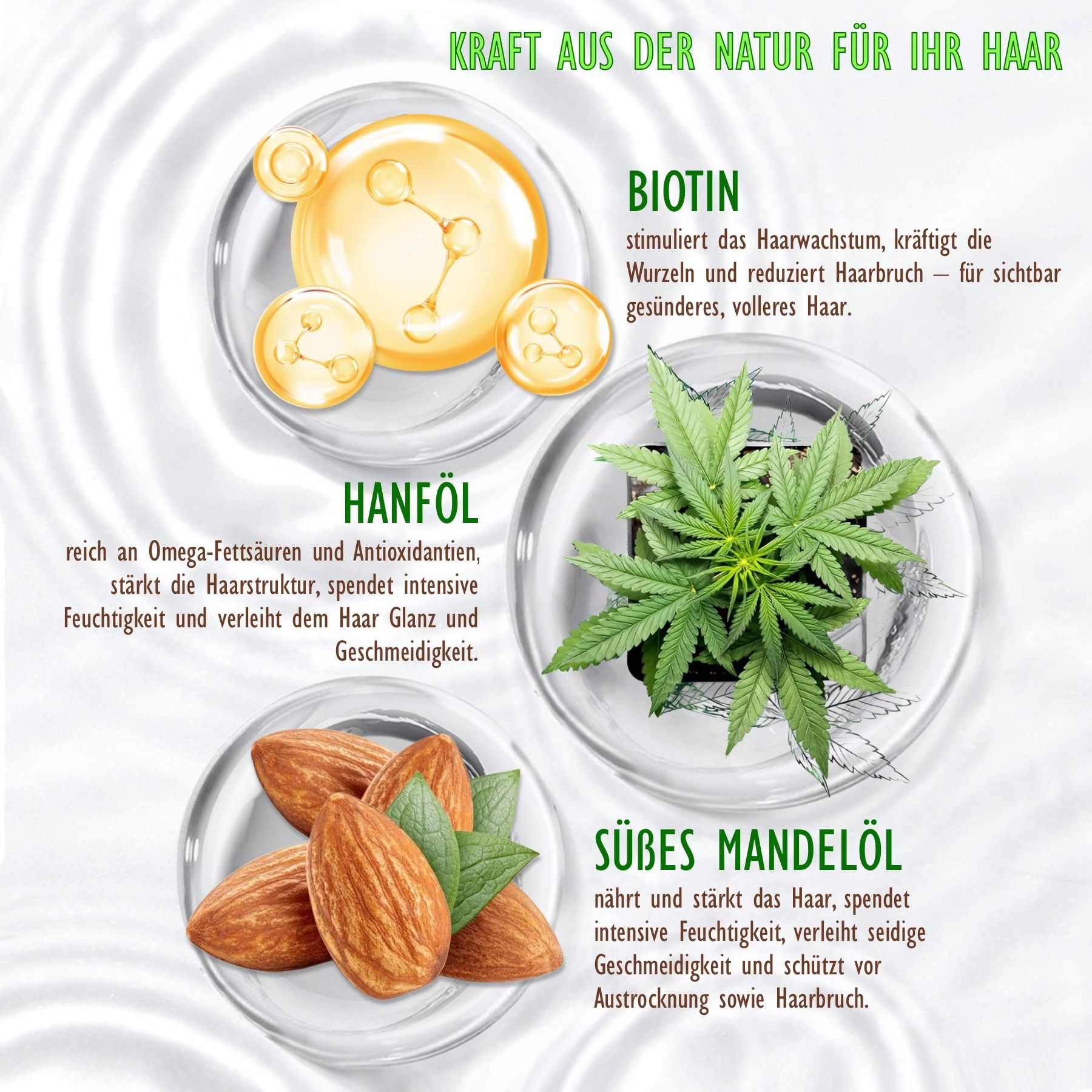 Hello Nature Haarmaske Repair Intensivpflege für Kopfhaut Hanföl