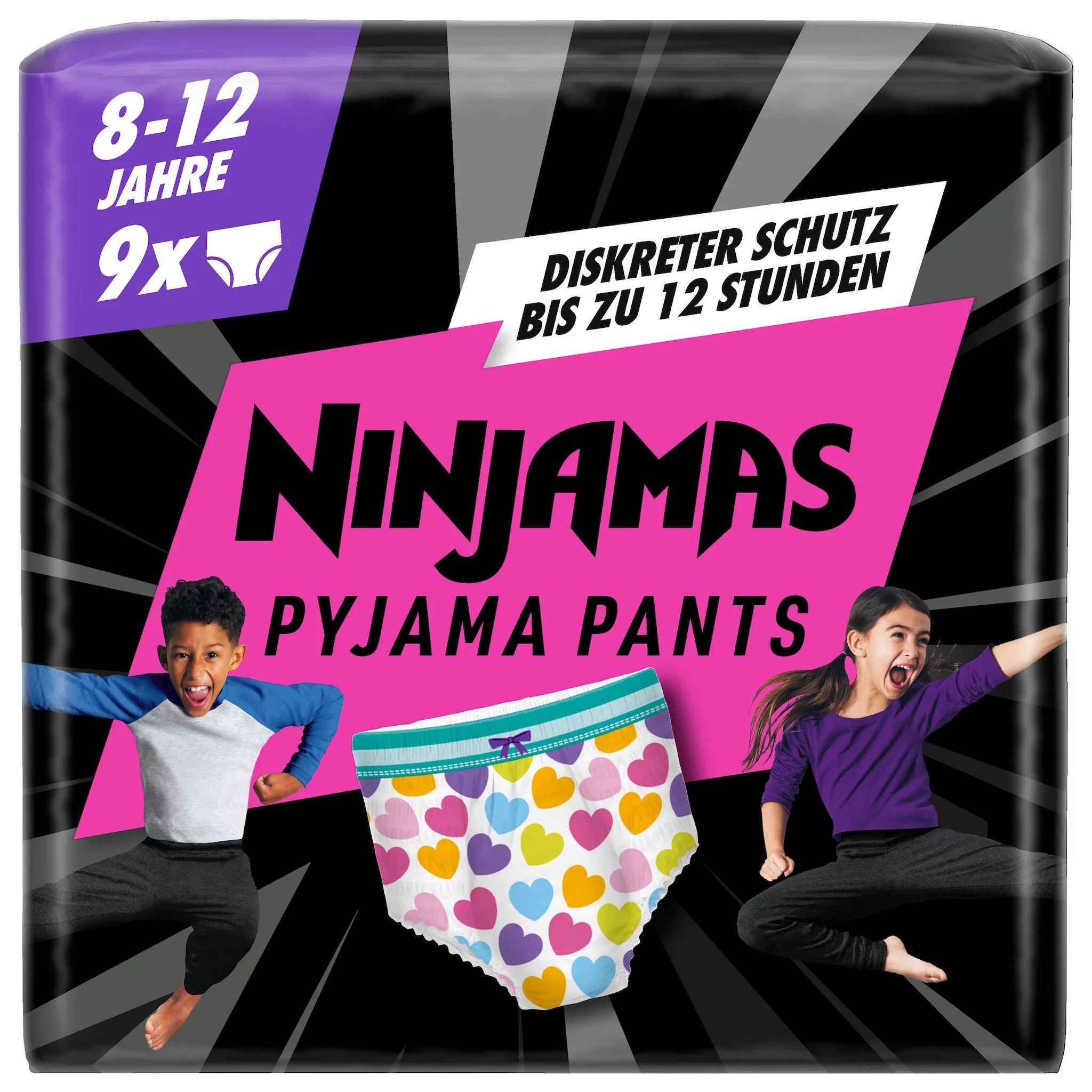 Pampers Ninjamas für Mädchen 8-12 Jahre Absorbierende Nachthöschen