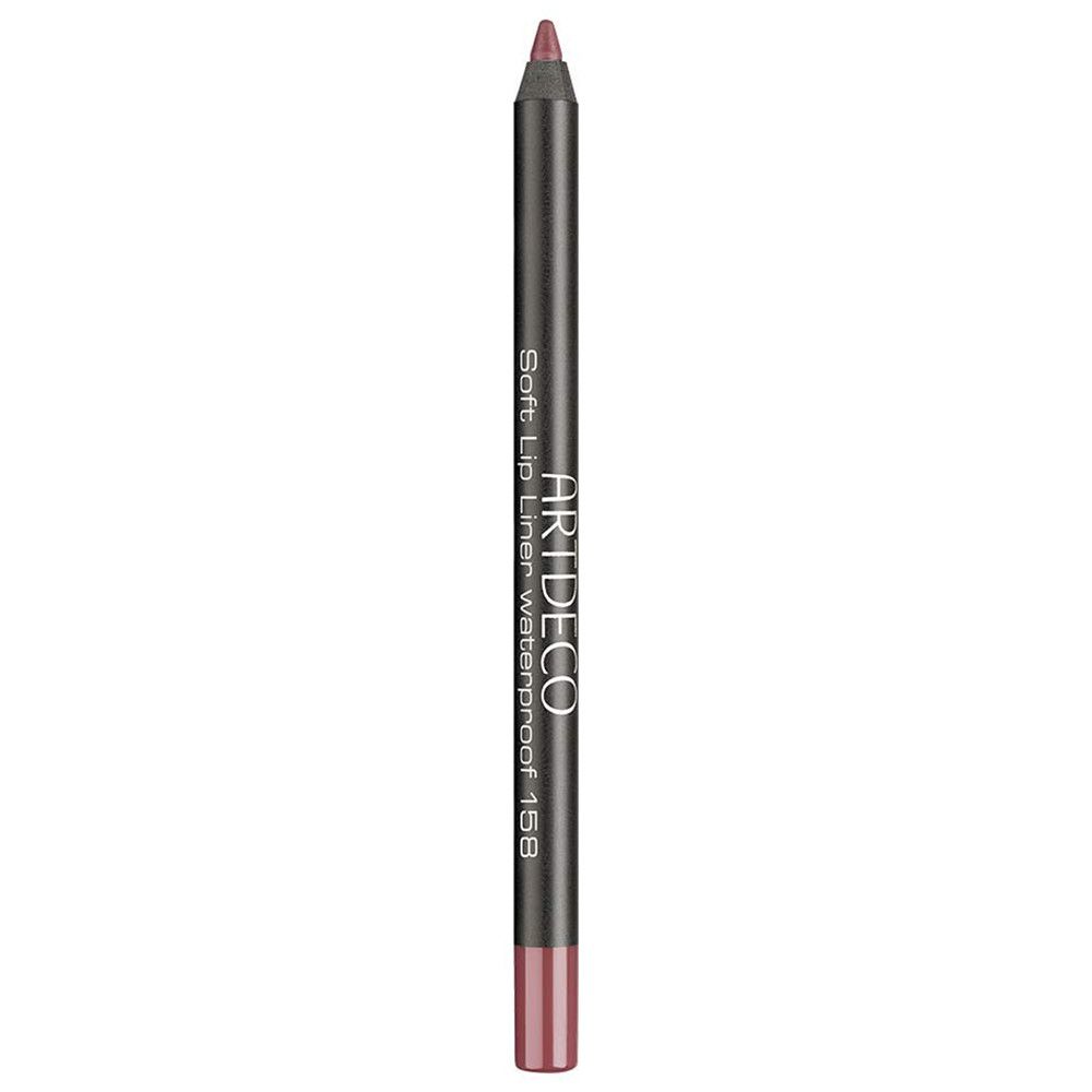 Artdeco Soft Lip Liner Waterproof 158. Lipliner-Stift mit rosafarbener Spitze und schwarzem Schaft.