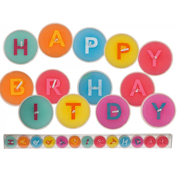 Out of the Blue Farbige Teelichter, Happy Birthday