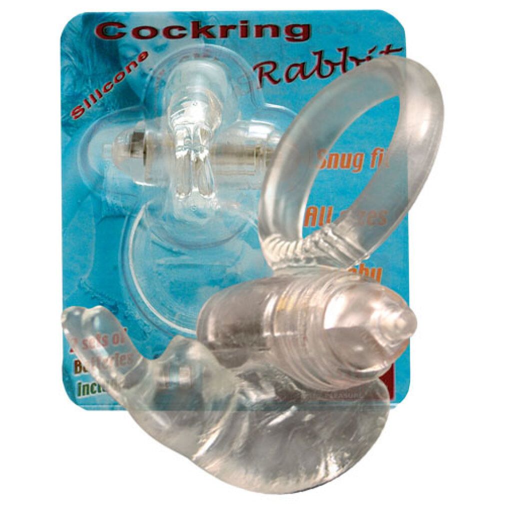 Vibrating Rabbit Cockring Transparent