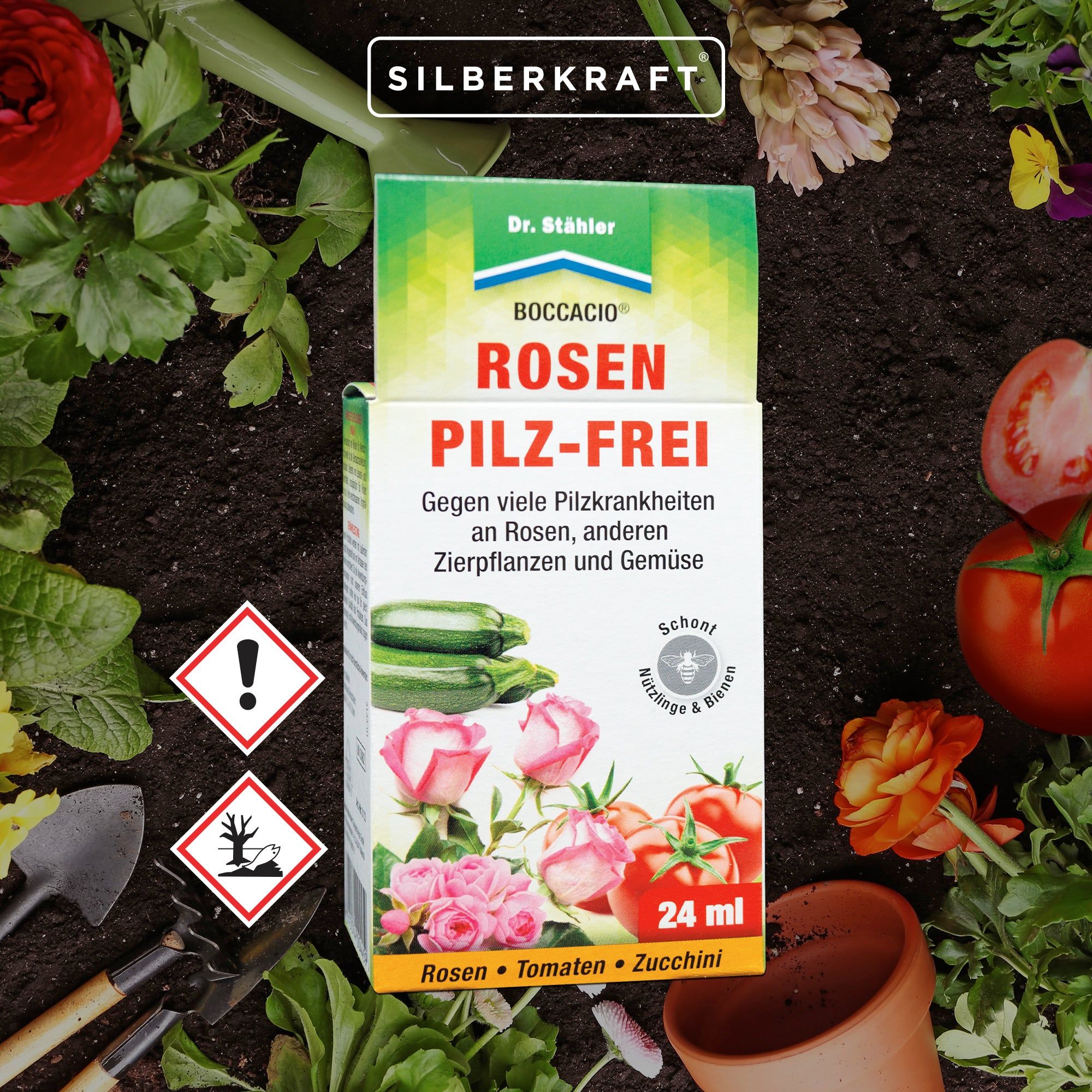 Silberkraft Boccacio Rosen Pilz-Frei 4x24 ml