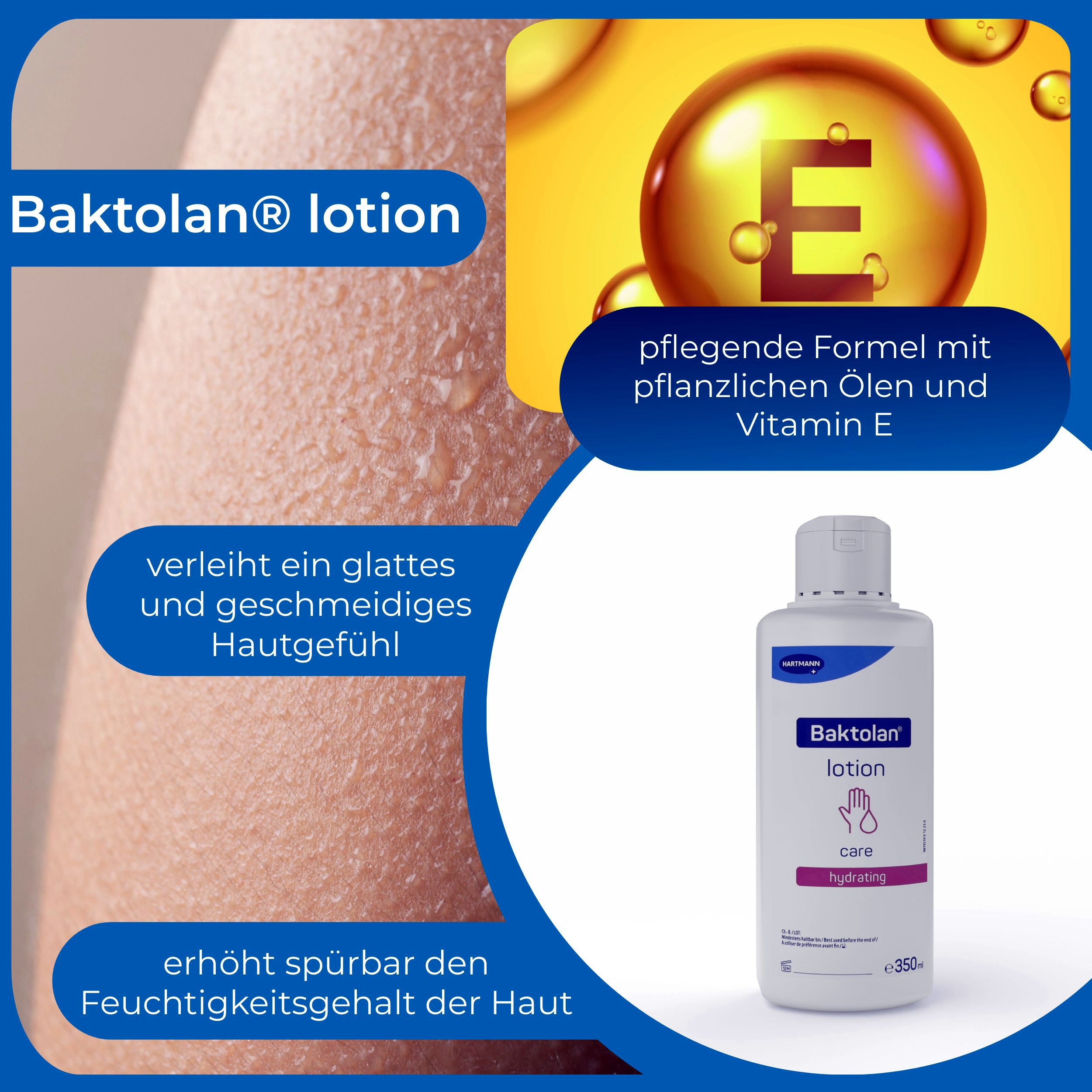 Horn Medical Dosierpumpe mit Öl-in-Wasser Hautpflege Baktolan lotion