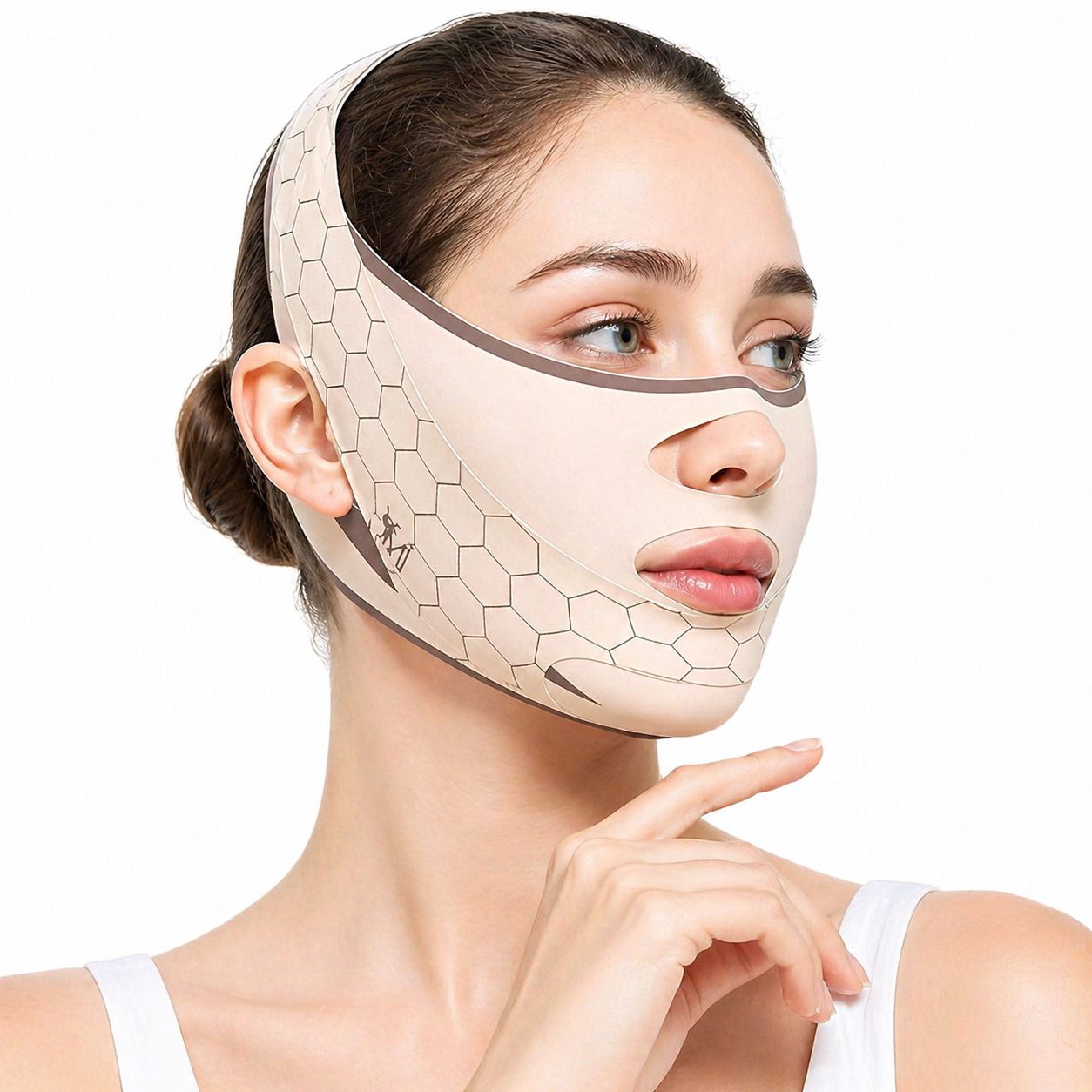 Gesichtsband V-Form, verstellbare Kinnmaske, atmungsaktiv & wiederverwendbar für Kontur 1 Pc Gesichtsmaske