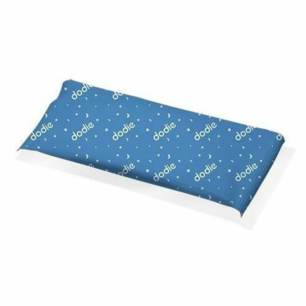 Dodie® Stilleinlagen. Blaue Einzelverpackung mit Dodie-Logo und Sternenmuster.