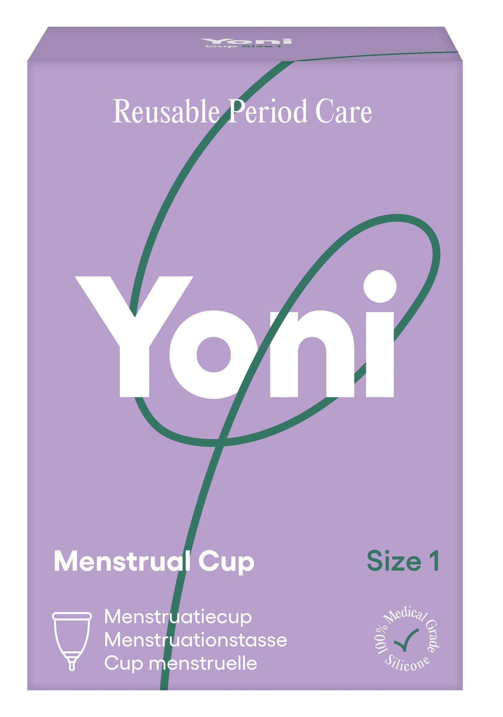 Yoni Menstrual Cup, Größe 1, aus medizinischem Silikon.