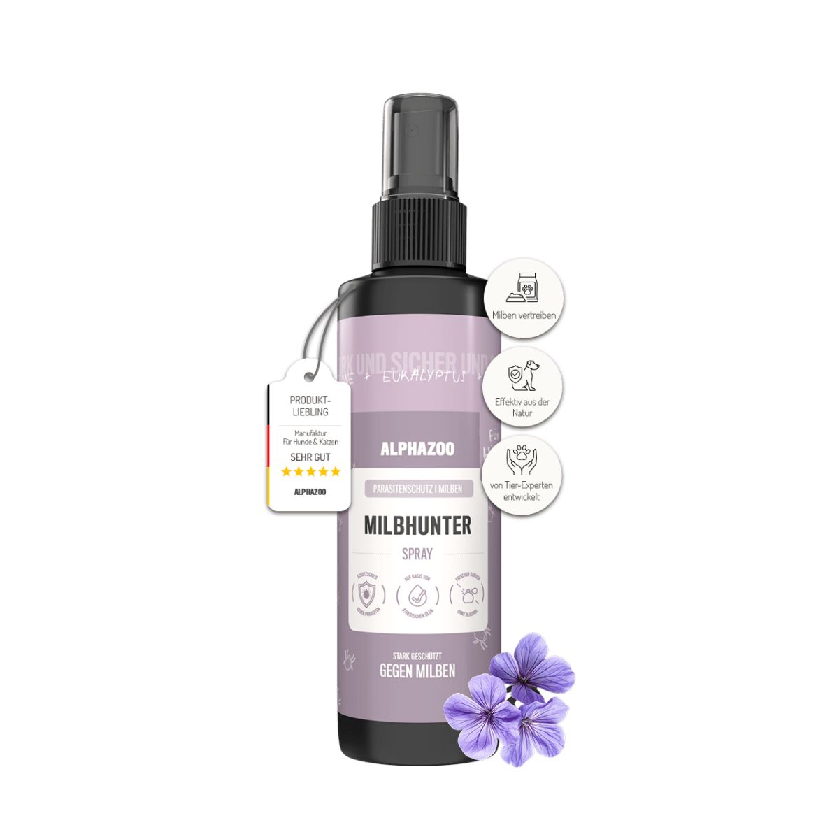 alphazoo MilbHunter Milbenspray für Hühner 250 ml Spray