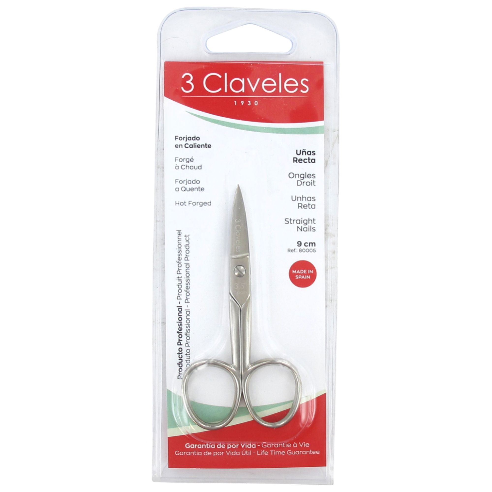 3 Claveles Nagelschere Rechts 7x0,7x18 cm