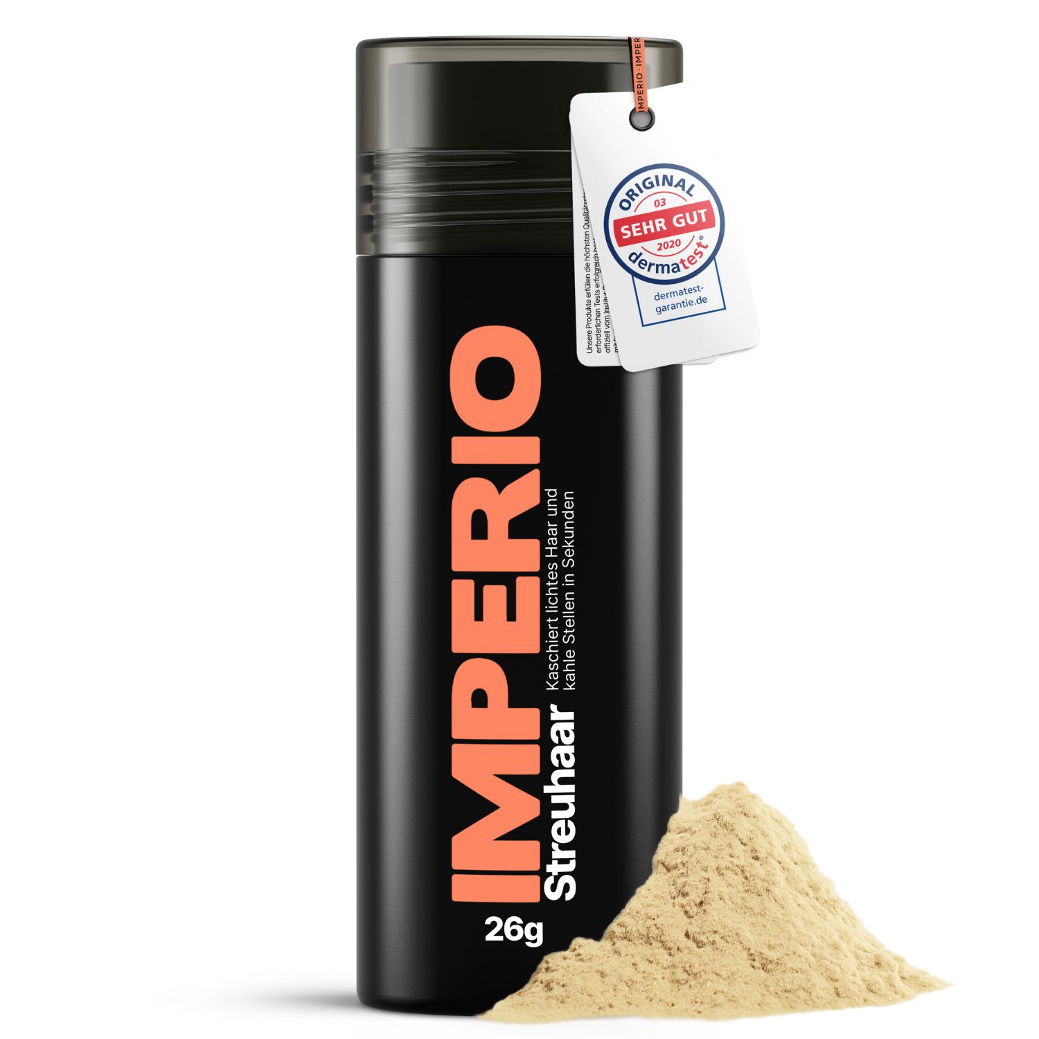 IMPERIO® Streuhaar zur Haarverdichtung - 100% Baumwolle, dermatologisch getestet