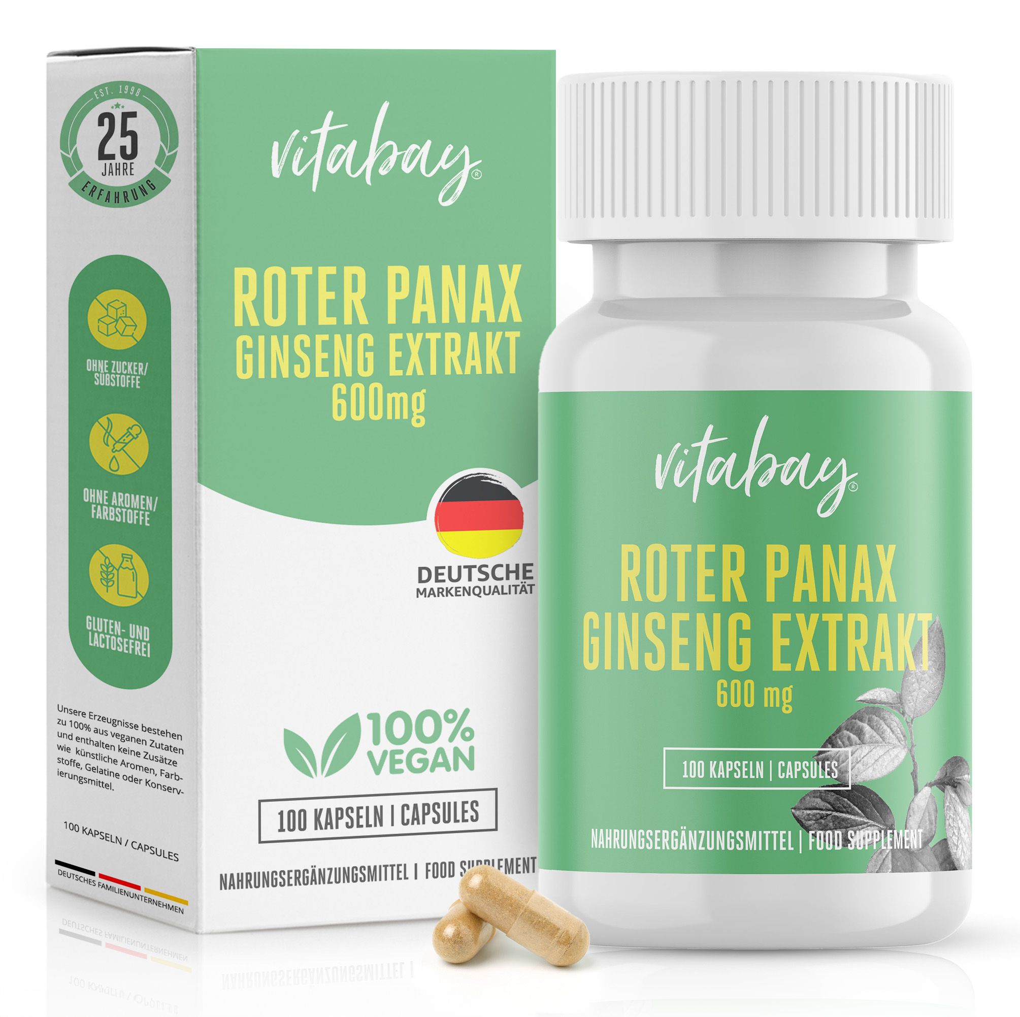 Vitabay Roter Panax Ginseng Extrakt 600mg