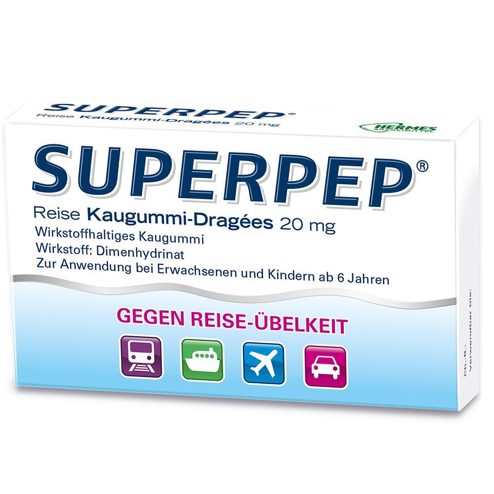 Superpep® Reise Kaugummi Dragees 20 mg