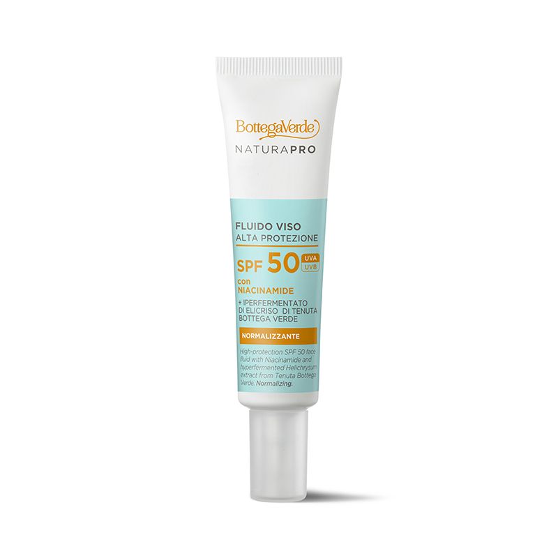 Bottega Verde Fluido viso alta protezione SPF 50.Normalizzante