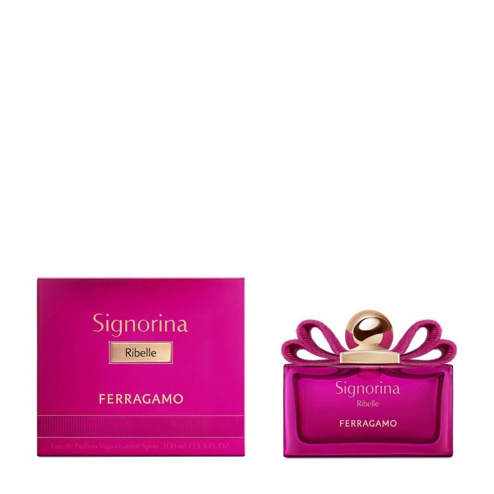 Salvatore Ferragamo Signorina Ribelle Eau de Parfum Flakon und Verpackung.