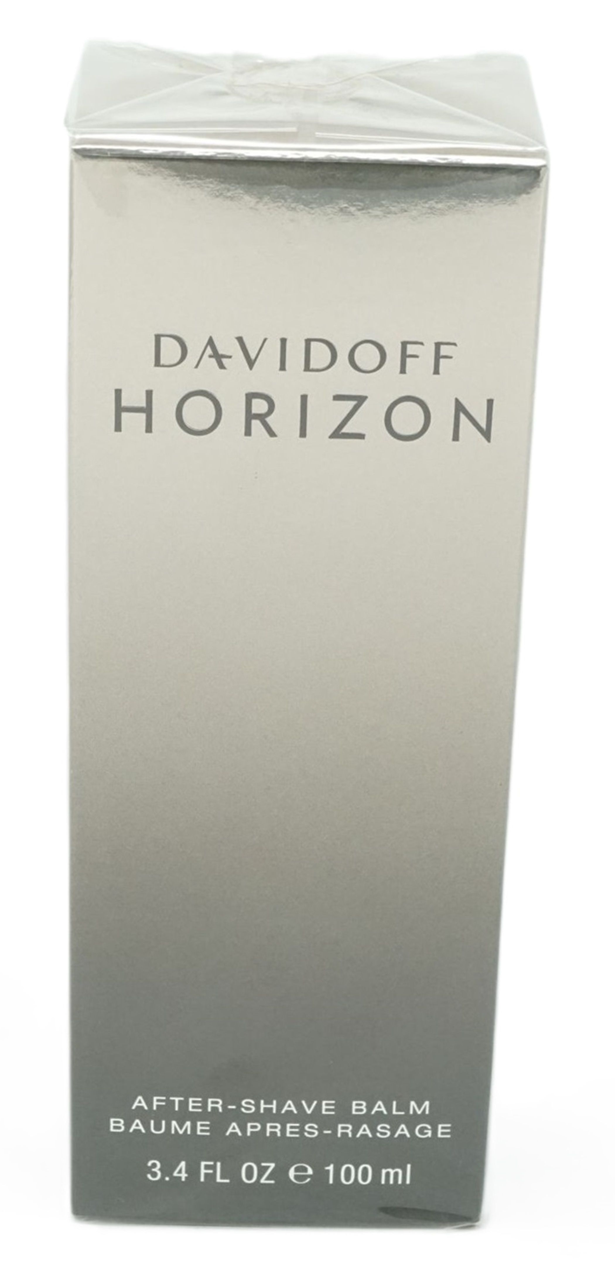 Graue Verpackung mit Aufschrift DAVIDOFF HORIZON. Enthält After-Shave Balm. Volumen: 100 ml.