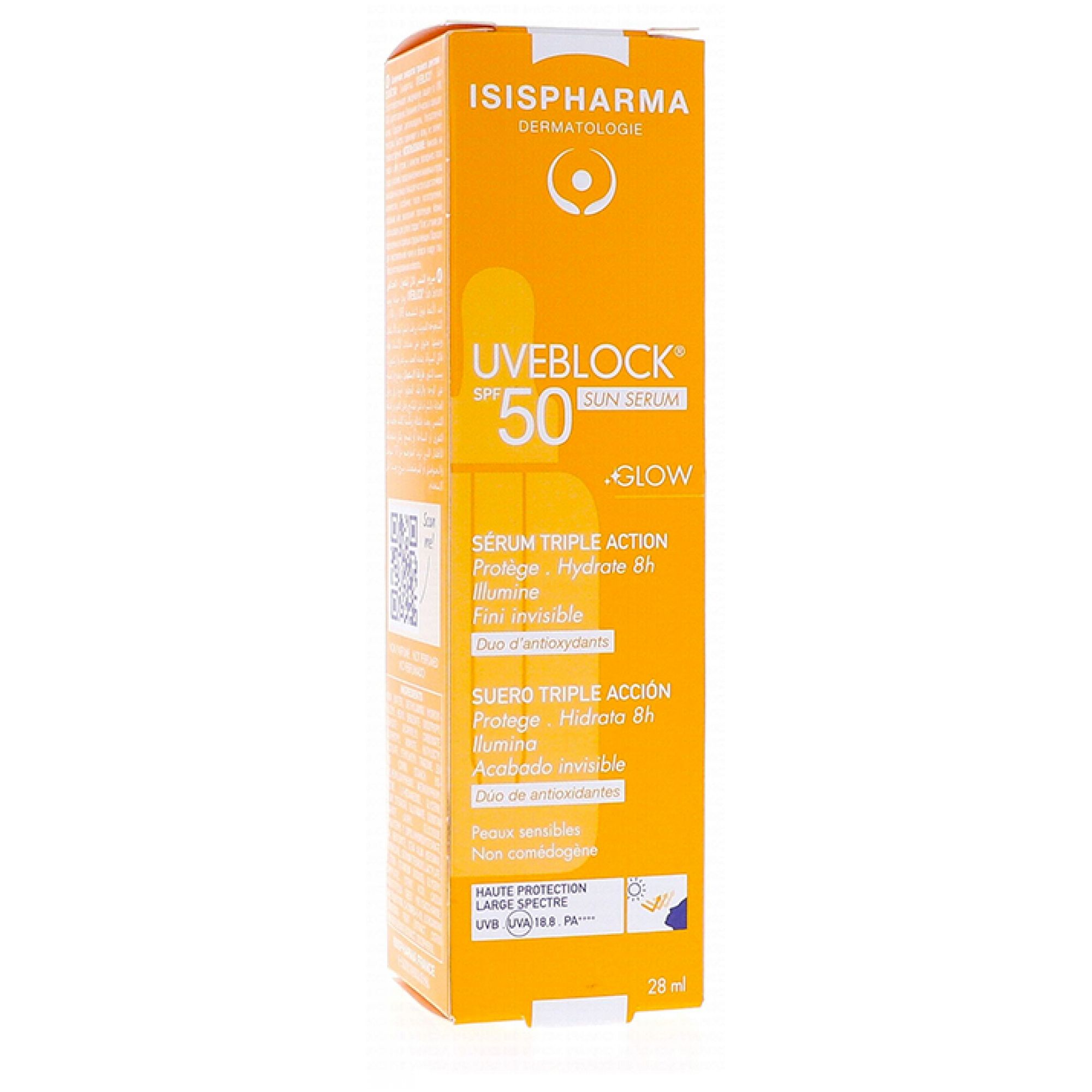 Isispharma Uveblock Serum mit Dreifacher Wirkung Spf50 3,5x3,5x13 cm