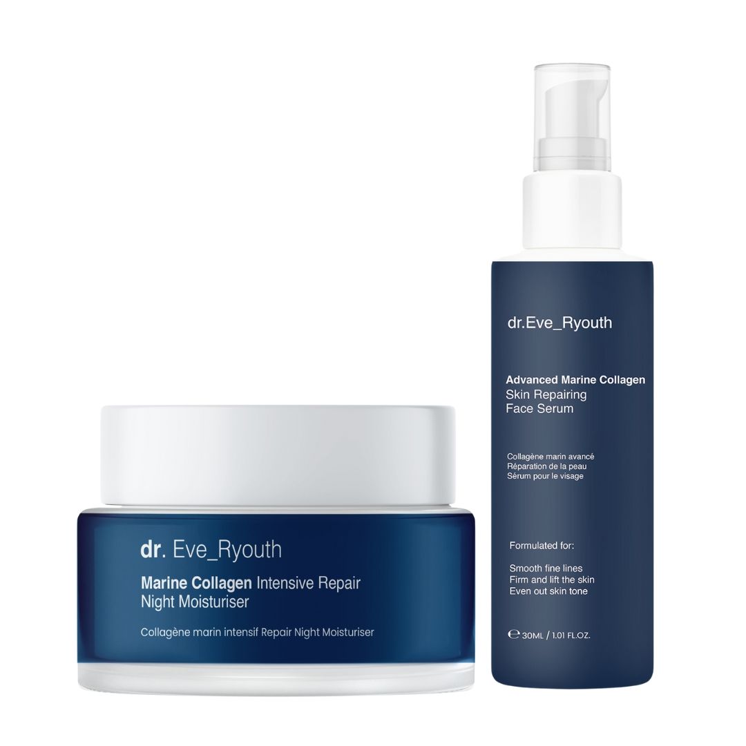 Dr. Eve_Ryouth Hochentwickeltes Meereskollagen-Serum + Reparierende Nachtcreme 80 ml
