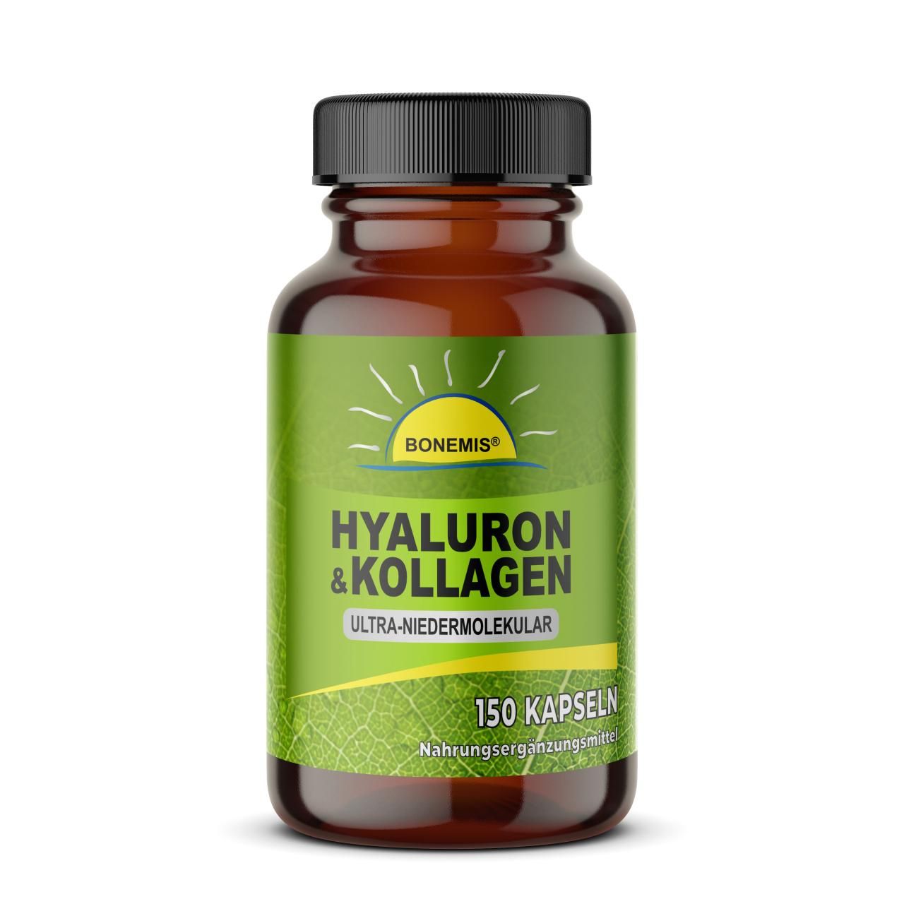 Bonemis® Hyaluron & Kollagen, ultra-niedermolekular (unter 5 kDa, optimal bioverfügbar), Kapseln 0,06 kg