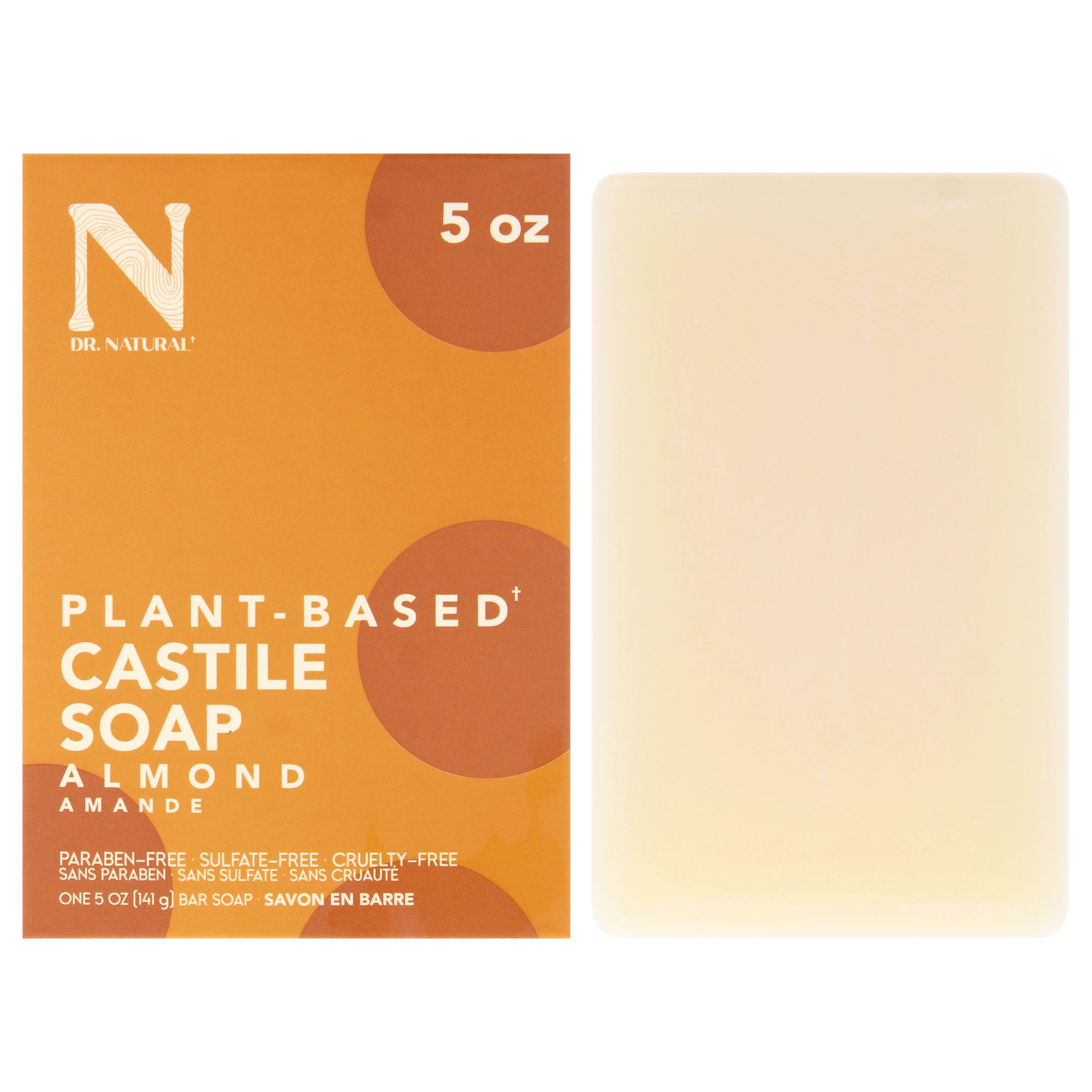 Castile Bar Soap - Almond by Dr. Natural for Unisex 147,87 ml