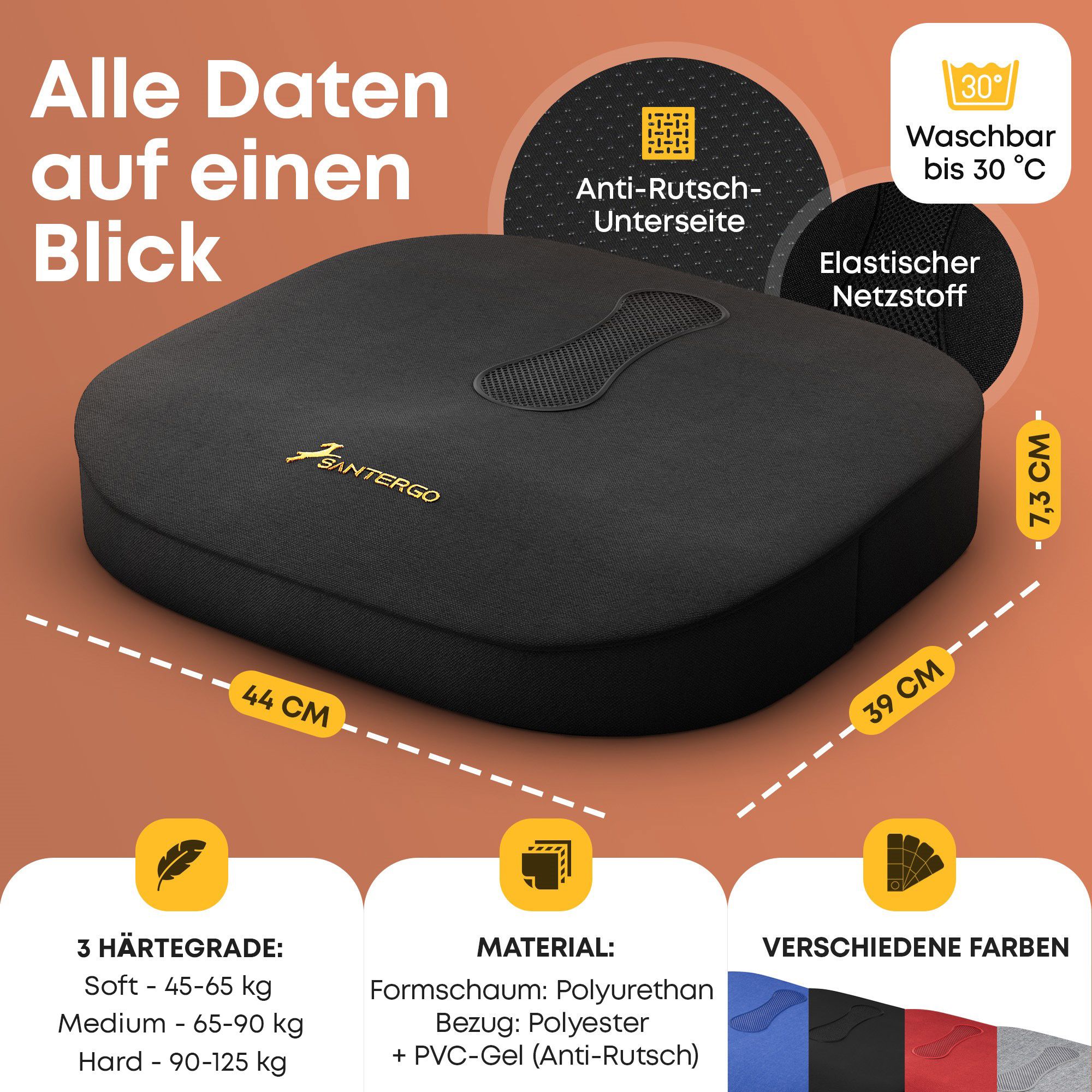 SANTERGO Orthopädisches Sitzkissen
