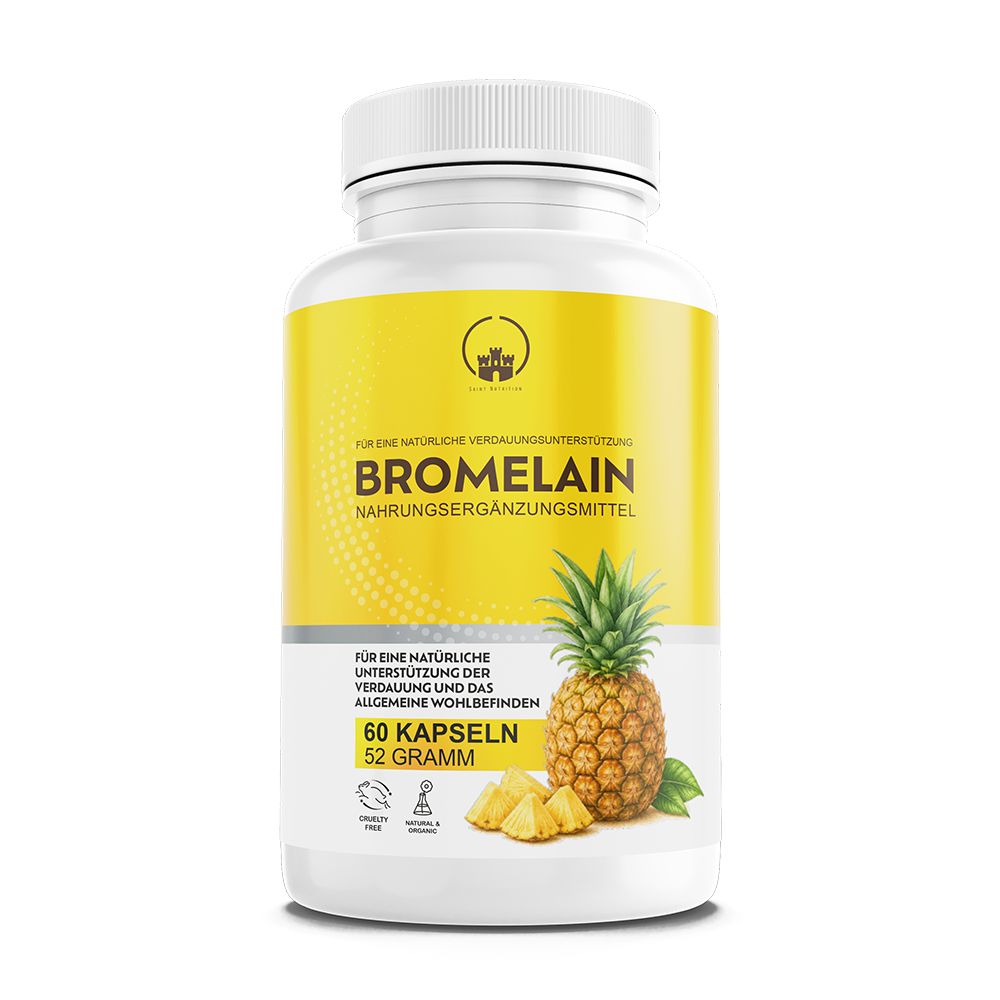 Saint Nutrition® Bromelain Kapseln 1500mg | Enzym aus Ananas Extrakt 15000 FIP - Verdauungsfördernd 1 St