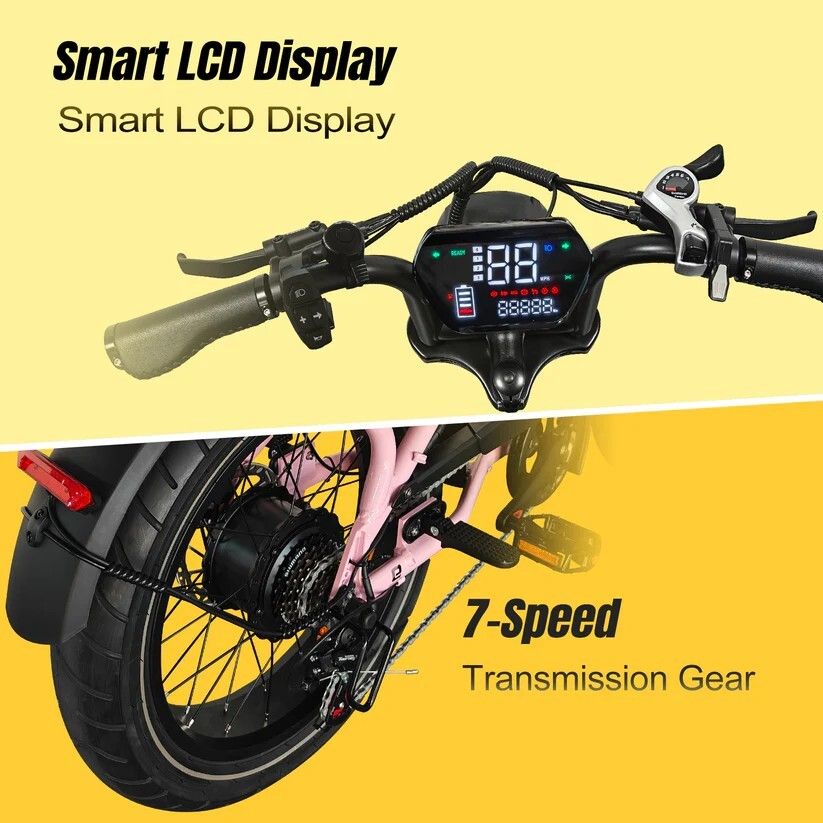 AVDL T7 Elektrisches Pendlerfahrrad mit Gepäckträger, 48V 18Ah Akku