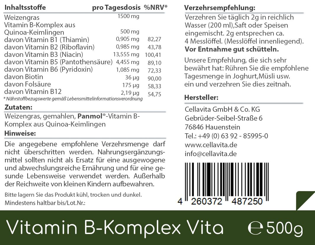 Cellavita - Vitamin B-Komplex Vita