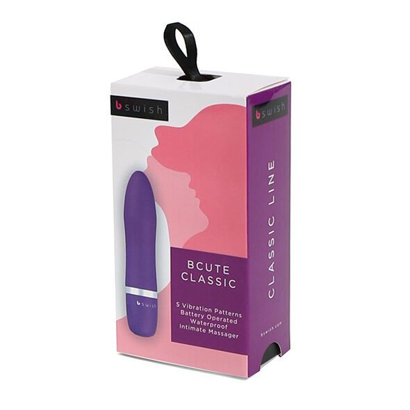 Verpackung mit Vibrator. Marke B Swish und Produktname BCUTE CLASSIC.