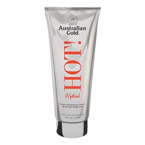 Australian Gold Hot Hybrid Solar Intensifier con Red Light Collagen Boost, 250 ml