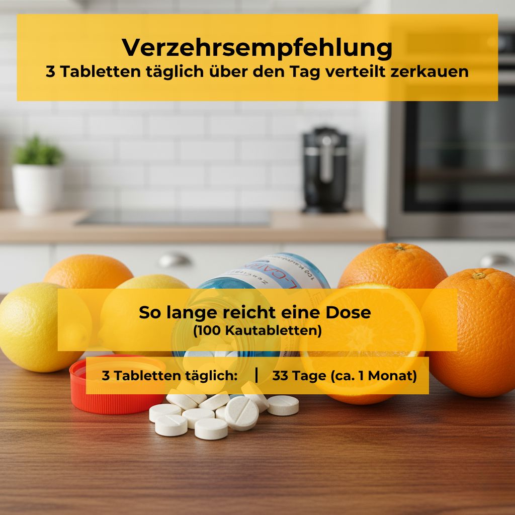 Zenvitalis L-Carnitin 100 Kautabletten mit Citrus-Orange Geschmack