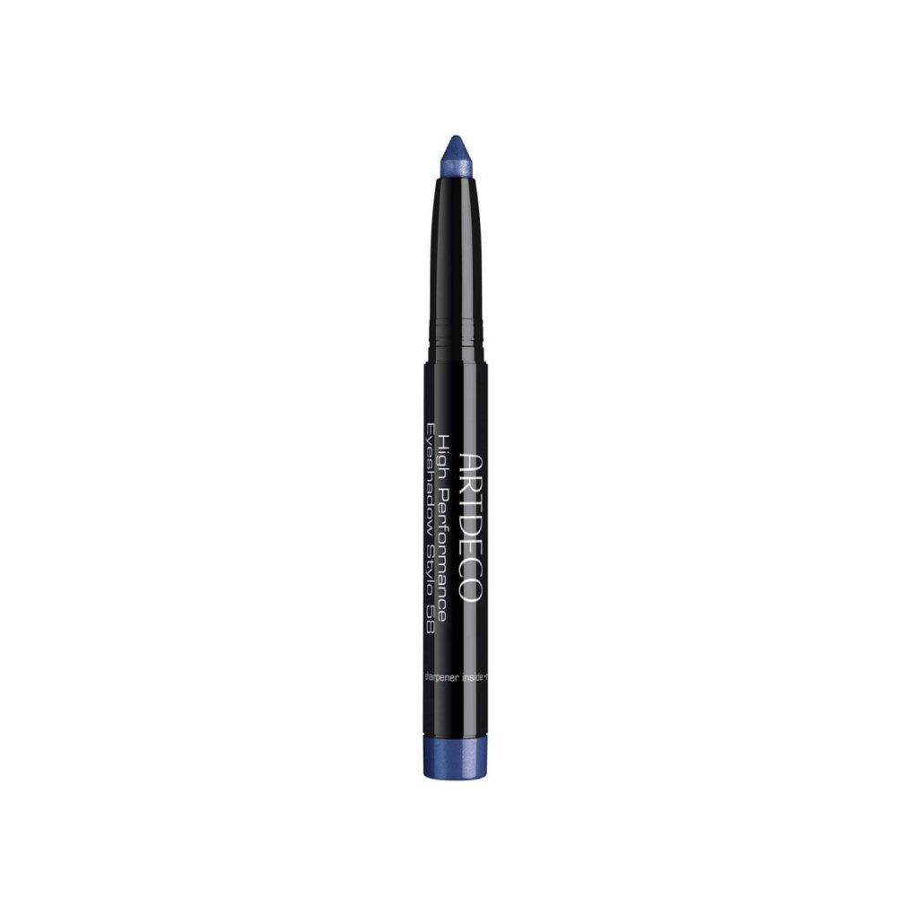 Ein ARTDECO High Performance Eyeshadow Stylo in Dunkelblau, Spitze ausgefahren.