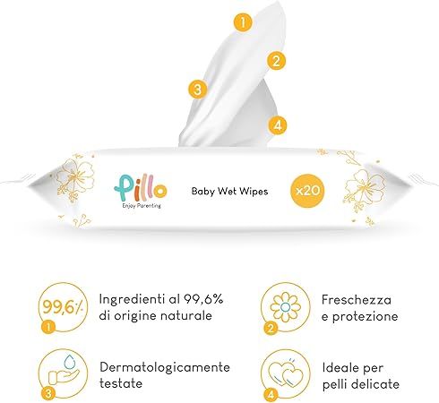 Pillo Feuchttücher Baby Pocket