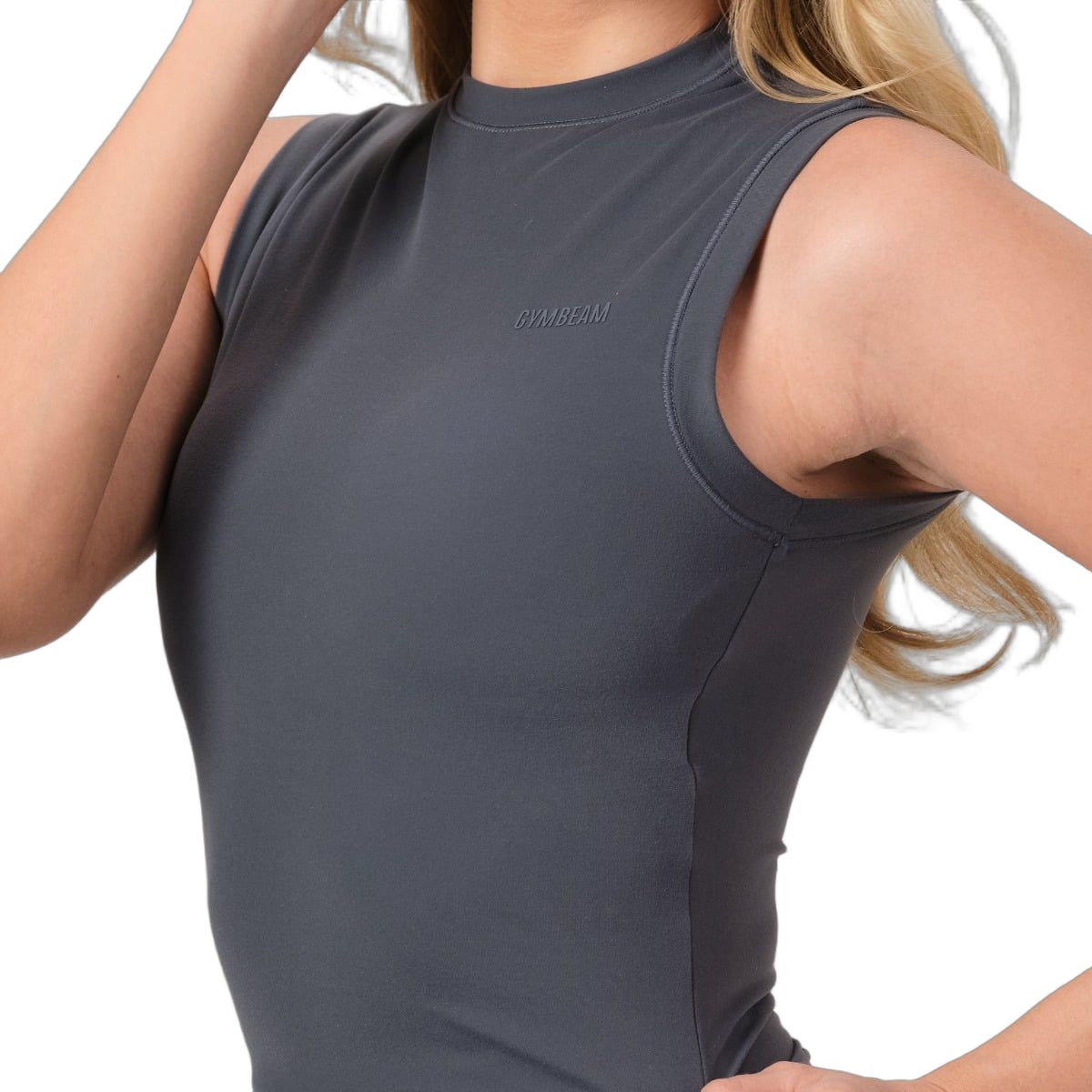 GymBeam Top Damen ärmellos mit Rollkragen, Slim Fit und integriertem BH Iron