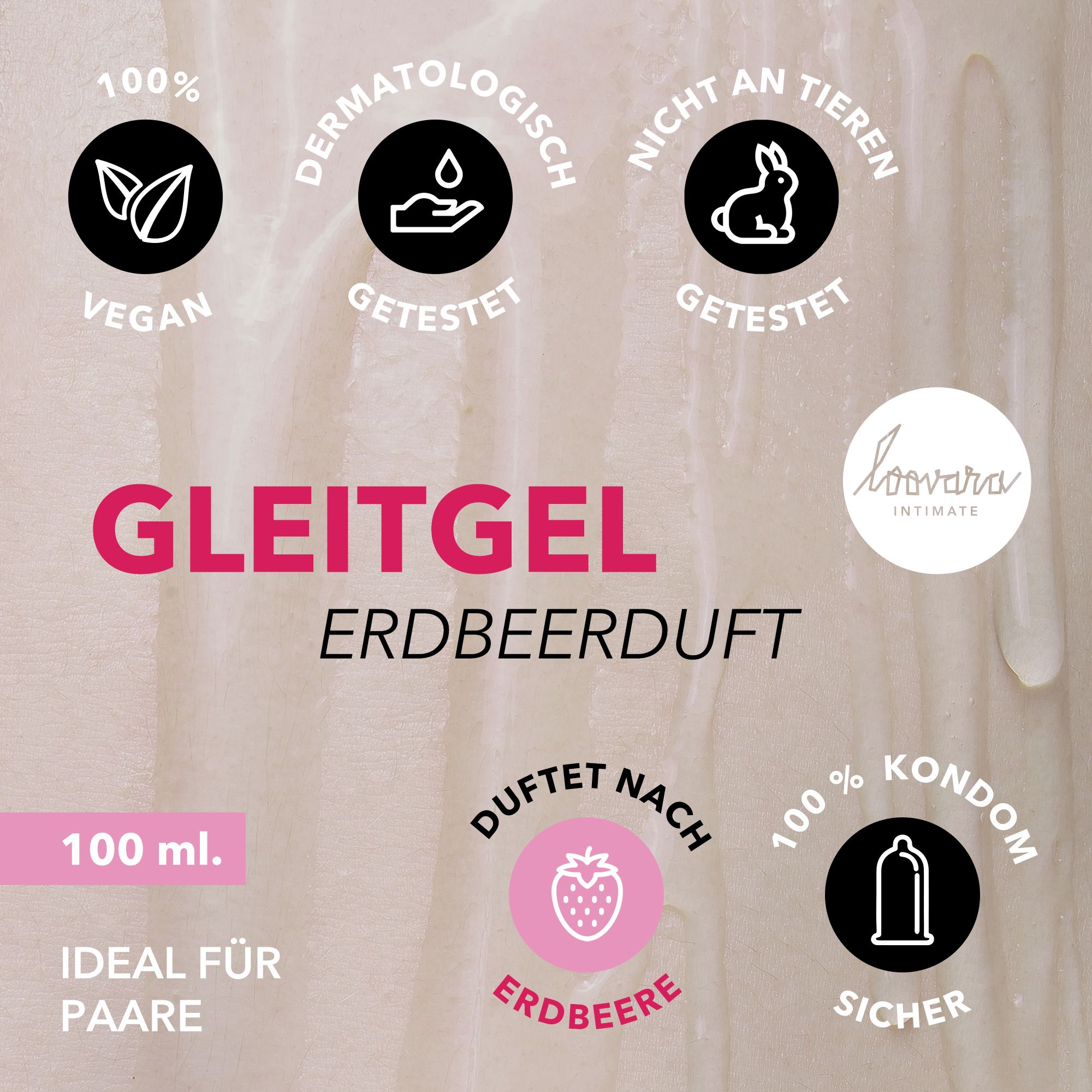 Loovara Gleitgel-Gleitmittel - STRAWBERRY