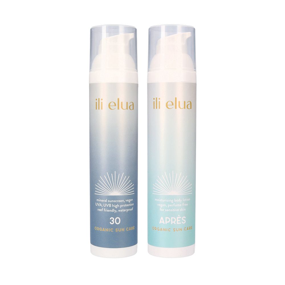 ili elua Set - Mineralische Sonnencreme LSF 30 und Après & Body Lotion für Gesicht und Körper