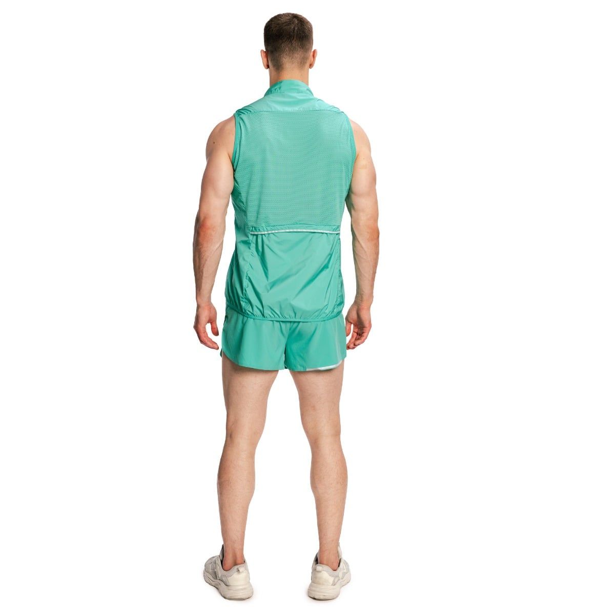 GymBeam Weste Herren slim mit Reißverschluss, Stehkragen, Pulse X Grün