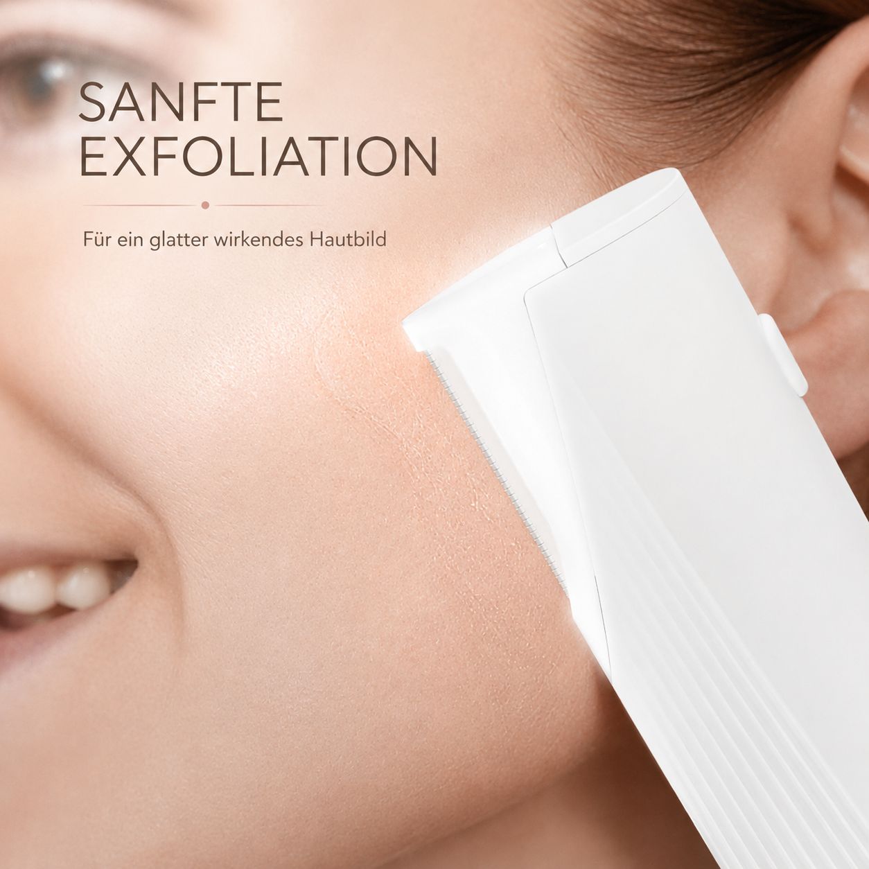 COOL-i Dermaplaning Gerät mit LED, 3 Stufen, inkl. 6 Klingen, für Gesichtspflege