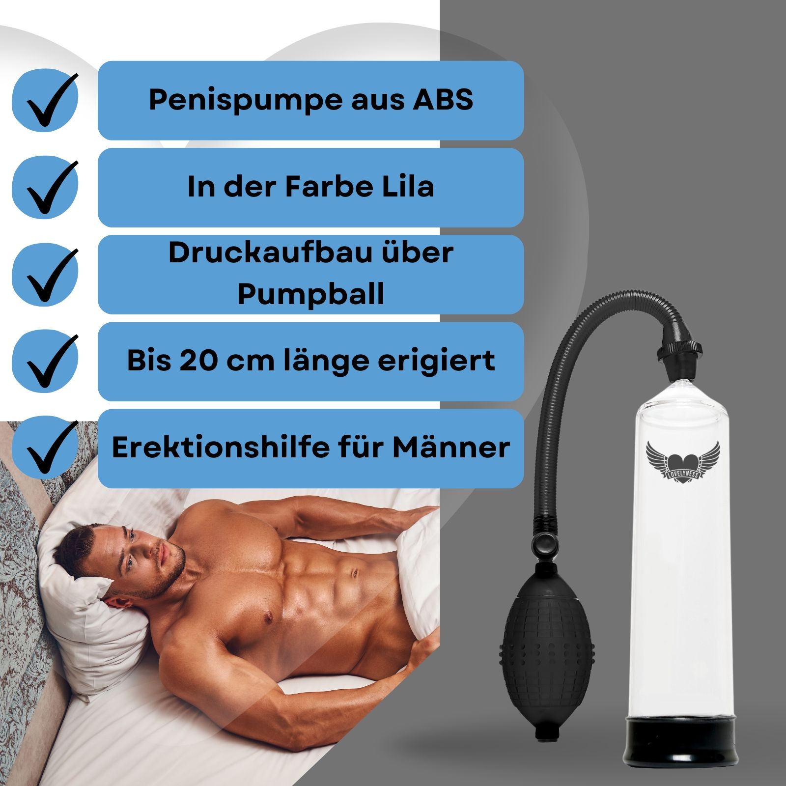 Lovelyness - Penispumpe mit Pumpgriff