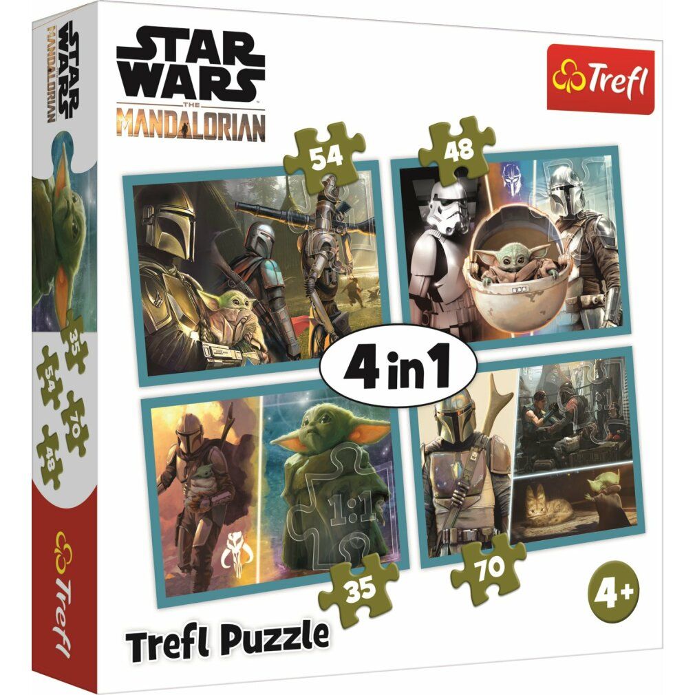 trefl Puzzle Mandalorian und seine Welt 4in1 (35,48,54,70 Teile)