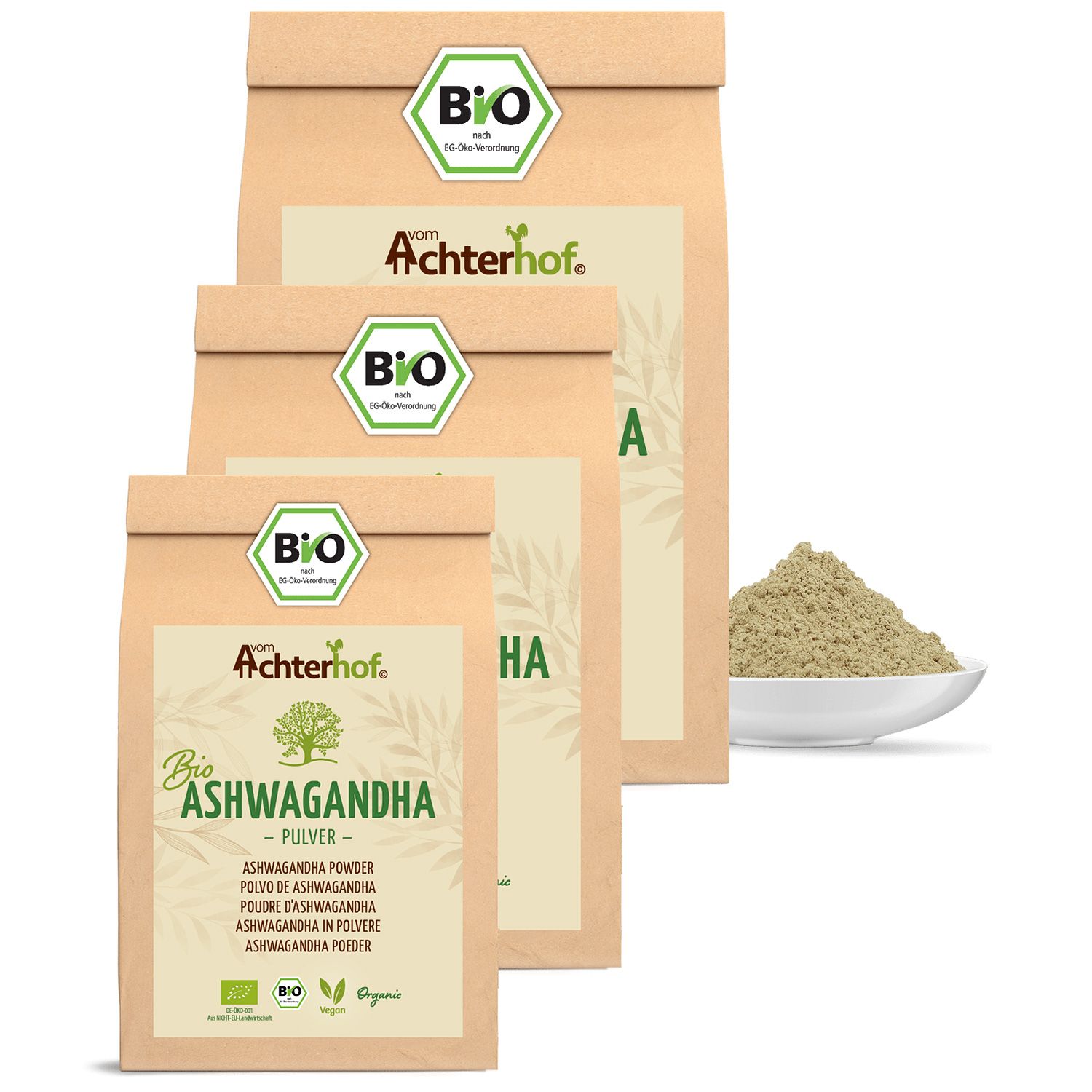 Achterhof Bio Ashwaganda Pulver