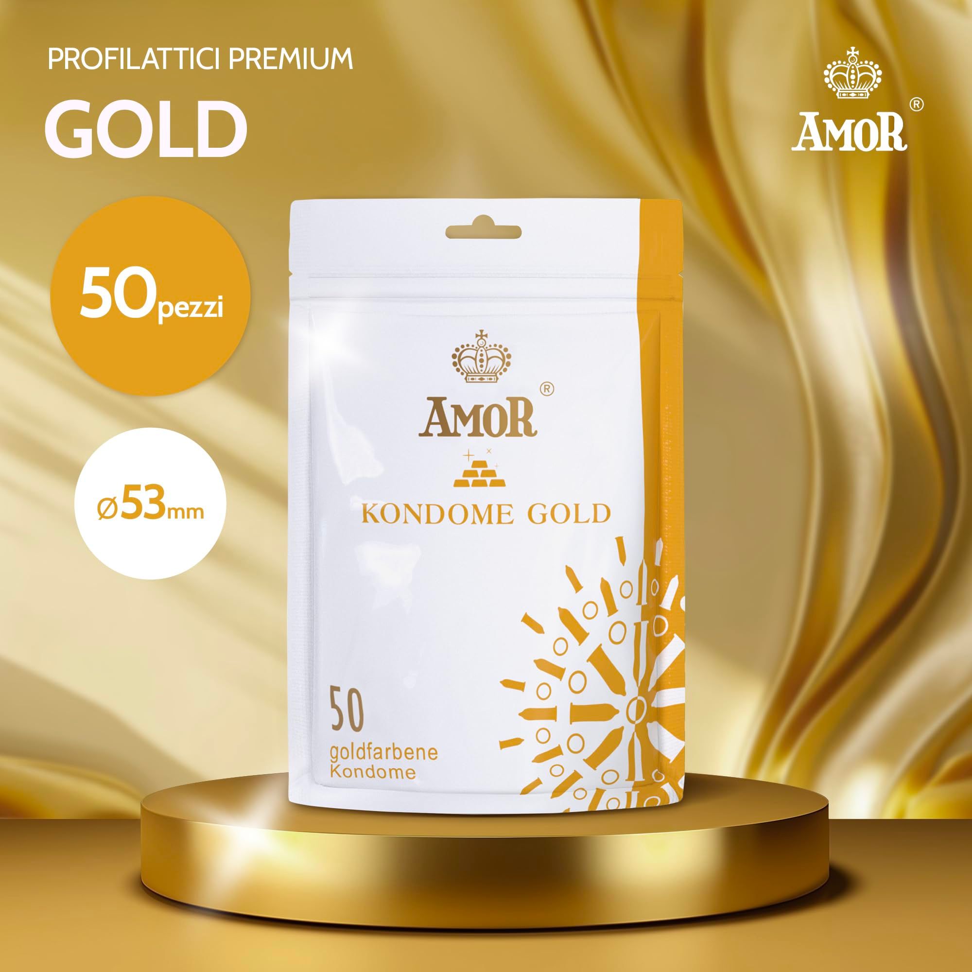 AMOR Gold Kondome 53mm