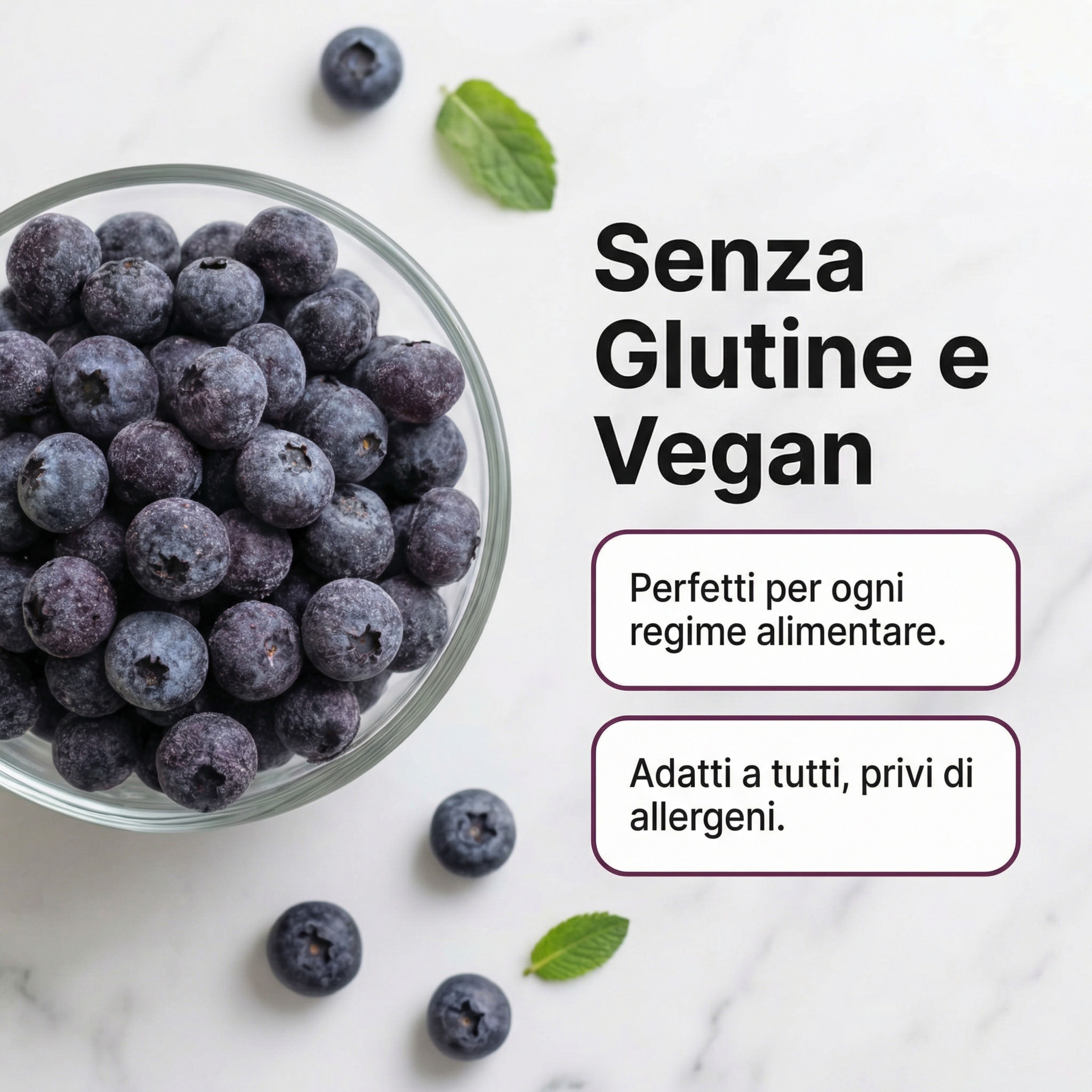 IoBoscoVivo Bio-Heidelbeeren gefriergetrocknet, ganz, glutenfrei, ohne Zuckerzusatz