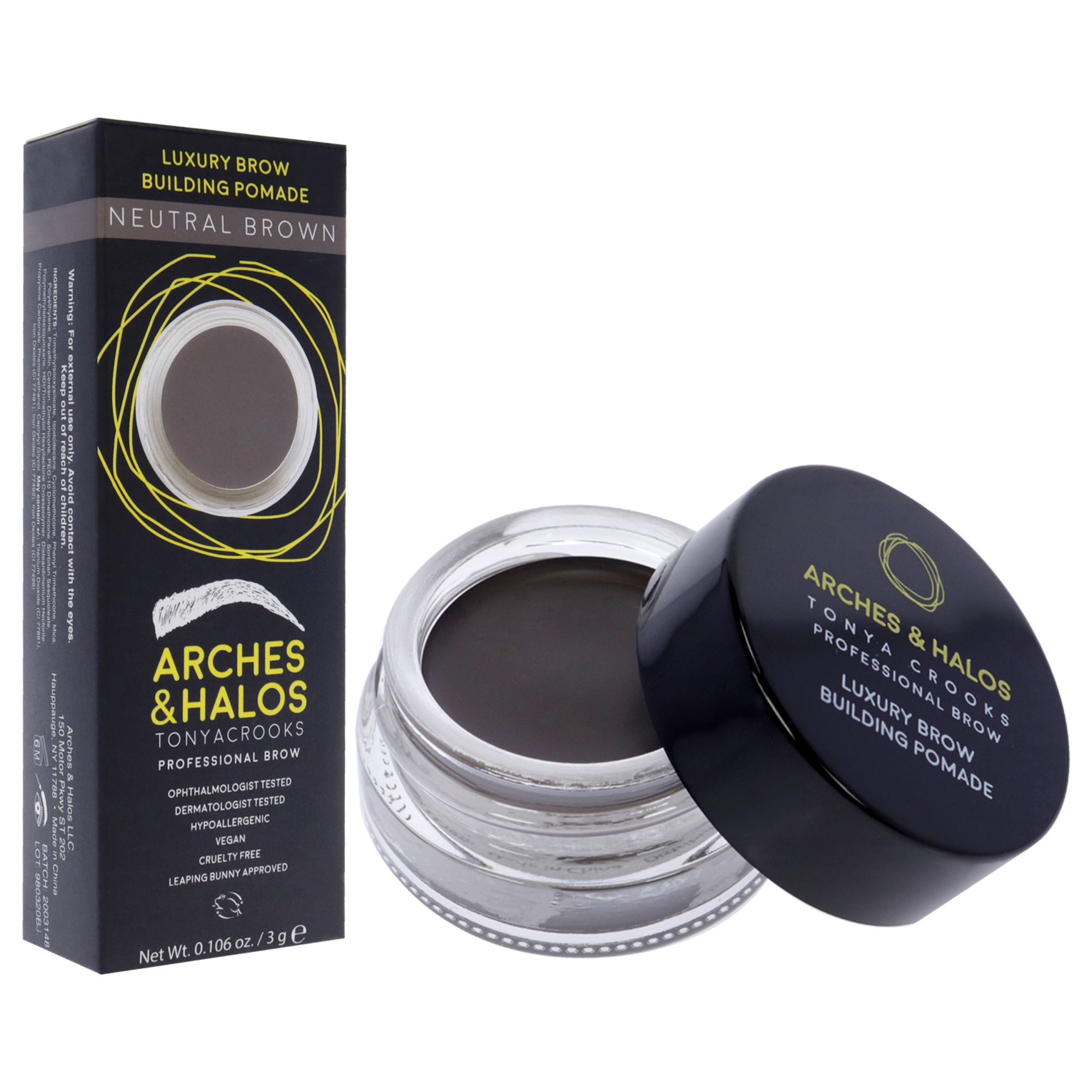 Luxury Brow Pomade Neutral Brown by Arches and Halos