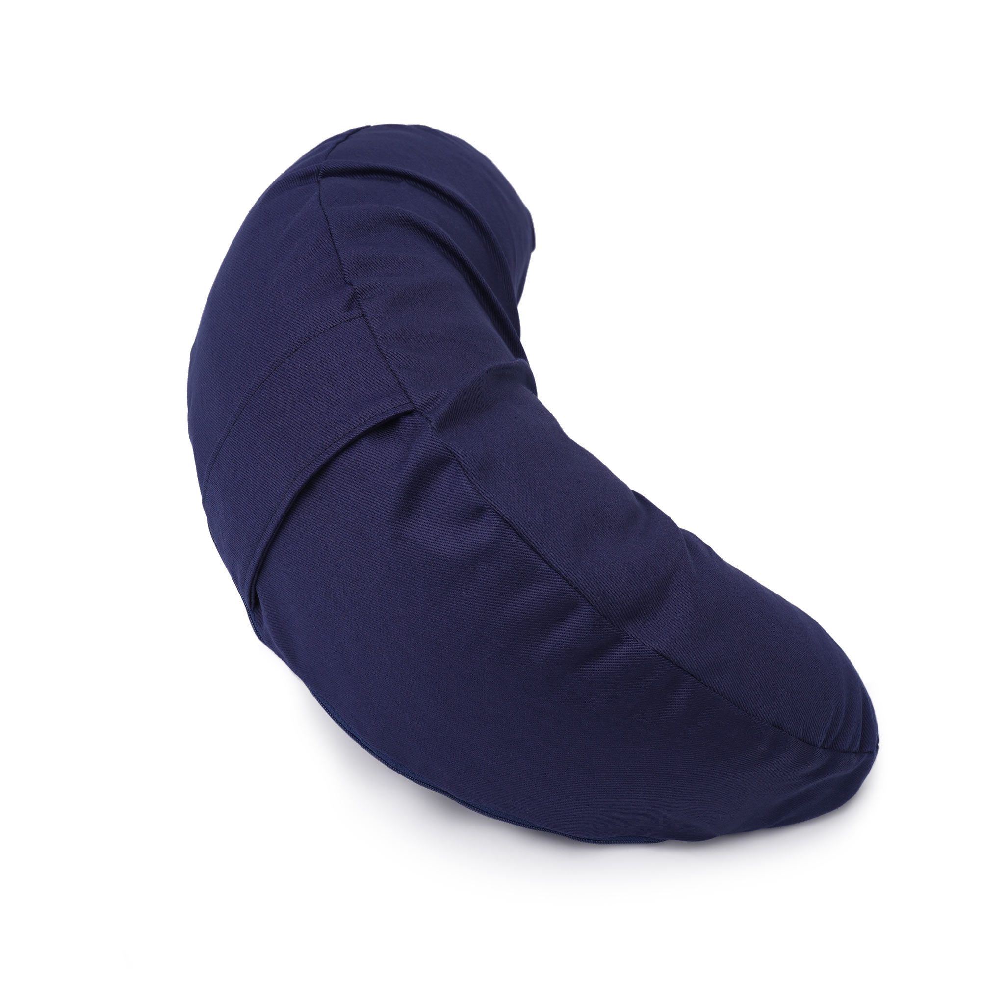 Dunkelblauer Yogabox Glückssitz® Mond Kissen.