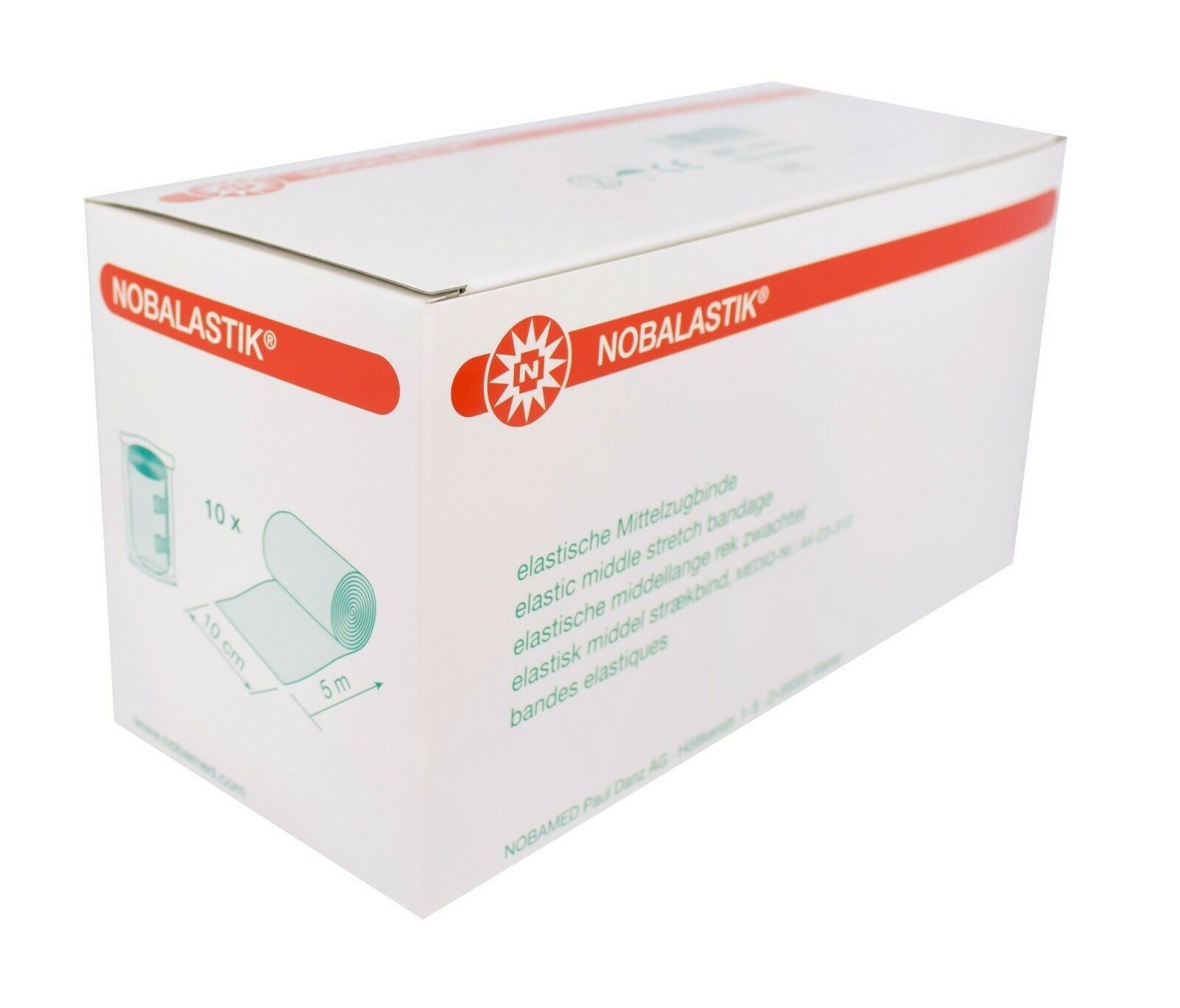 NOBA Nobalastik Mittelzugbinde in Folie 5 m x 6 cm