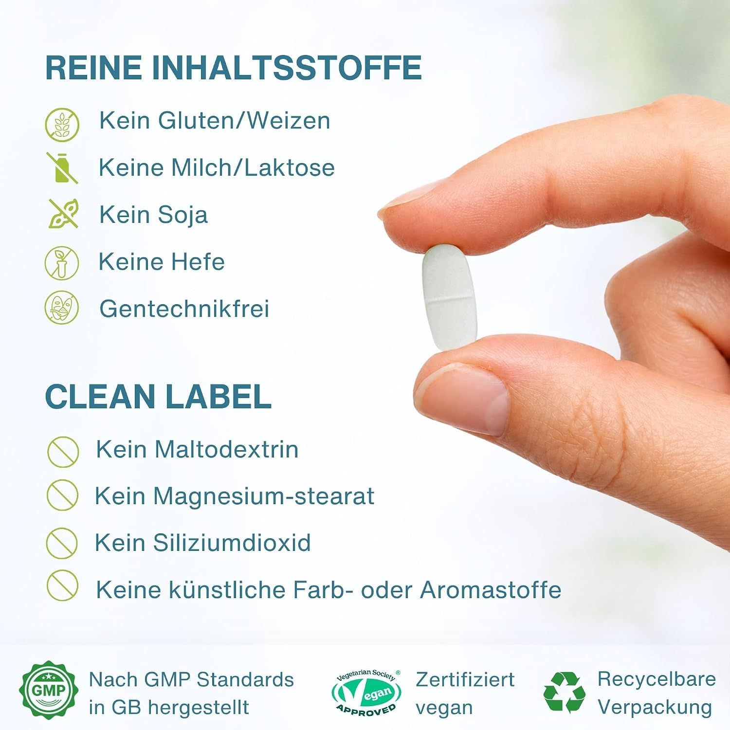 Rückseite der Igennus Magnesium Komplex Verpackung mit detaillierten Informationen.