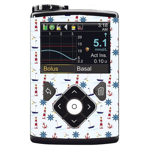 Diasticker® Minimed Sticker inkl. Clip (600/700er-Serie) 'Maritim' 1 St