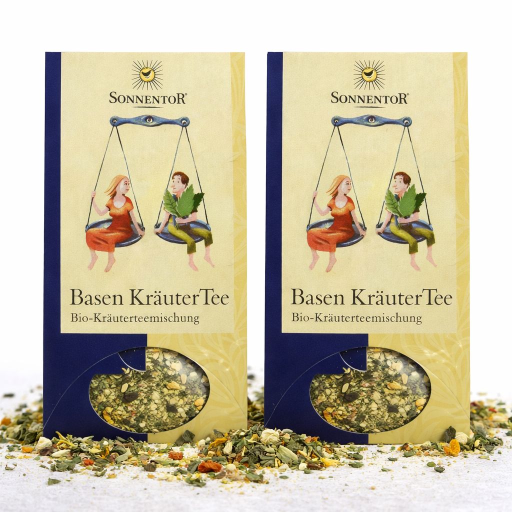 Zwei Packungen SonnentoeR Basen KräuterTee Bio-Kräutertee mit Kräutern.